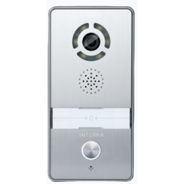 Наружная станция домофона домового типа для наружнего монтажа с кнопкой и табличкой с именем - Алюминиевый корпус