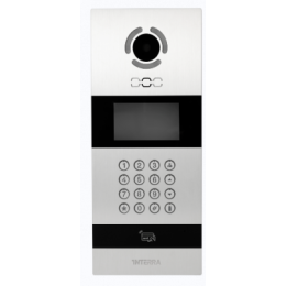 Вызывная панель многоабонентского видеодомофона, 4,3-дюймовый TFT-экран, ОС Linux, питание 12 V или POE, поддержка SIP, картридер до 20 000 карт, клавиатура (механические кнопки), мобильное управление, IP65, алюминиевая рамка