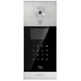 Вызывная панель многоабонентского видеодомофона,Андроид,Алюминий. Корпус с черным сенсорным стеклом