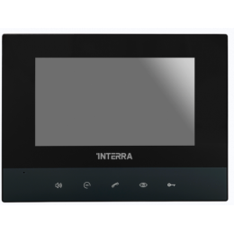 Монитор видеодомофона, питание 12 V или POE, Embedded Linux, емкостной сенсорный экран 7", встроенная камера 0.3 MP, TCP/IP, SIP, VOIP, RTSP, связь по Wi-Fi/Bluetooth, IP30, цвет черный