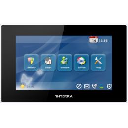 7" Черный внутренний монитор Linux с 12 В постоянного тока / POE