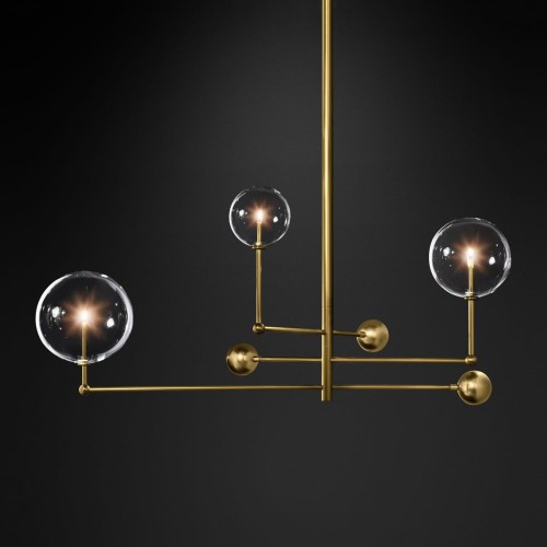 Люстра на штанге Delight Collection Globe Mobile KG0835P-3 brass