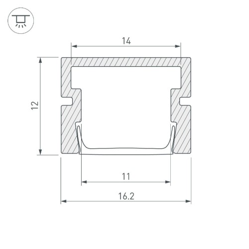Алюминиевый профиль Arlight PDS-SM-3000 044961