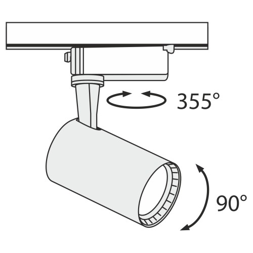 Трековый светодиодный светильник Maytoni Track TR003-1-6W3K-B