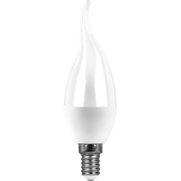 Лампа светодиодная Feron E14 7W 4000K Свеча матвоая LB-97 25476