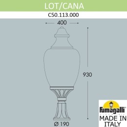 Ландшафтный светильник Fumagalli Cana C50.113.000.AYE27