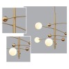 Люстра на штанге Delight Collection Globe Mobile 10215P/5 brass