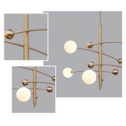 Люстра на штанге Delight Collection Globe Mobile 10215P/5 brass
