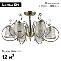 Потолочная люстра Freya Simone FR2020-PL-06-BZ