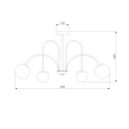 Потолочная люстра Eurosvet Alix 30177/6 латунь Smart a055499