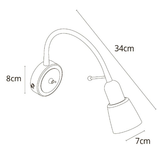 Бра Arte Lamp Lettura A7009AP-1BK