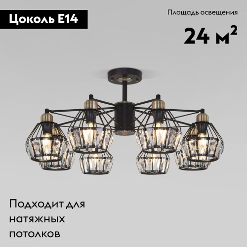 Потолочная люстра Eurosvet Lord 70075/8 черный