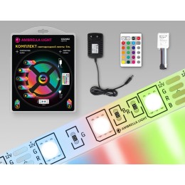 Светодиодная лента Ambrella Light LED Strip 12В 5050 14,4Вт/м RGB 5м IP20 GS2402