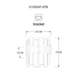 Настенный светильник Arte Lamp Alya A1053AP-2PB