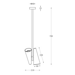 Подвесной светильник Maytoni Giro MOD095PL-02W