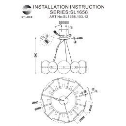 Подвесная люстра ST Luce Elsa SL1658.103.12