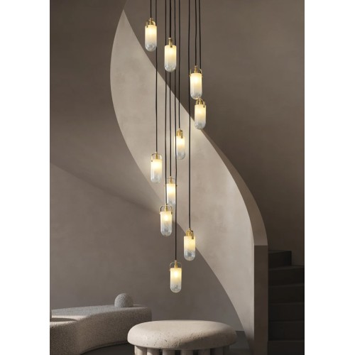 Каскадная люстра DeLight Collection Sorno MT9056-10H brass