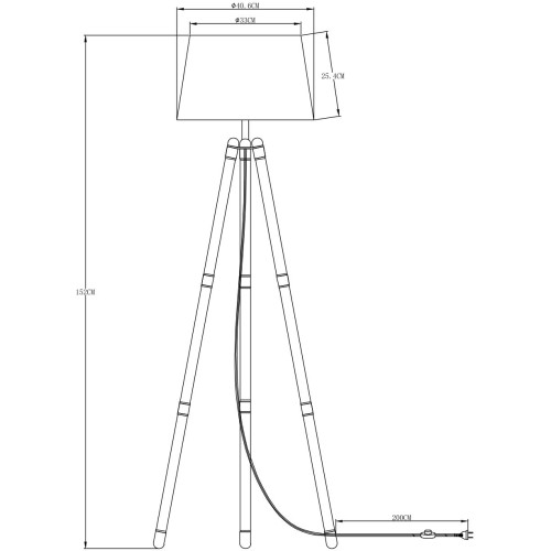 Торшер Arte Lamp Wasat A4023PN-1CC