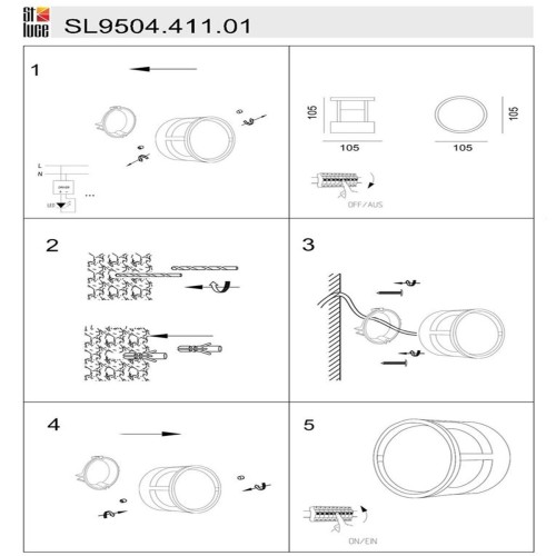 Уличный настенный светильник ST Luce Alceno SL9504.411.01