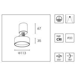 Накладной спот Delight Collection WB8513DR