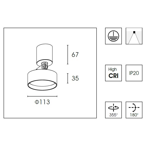 Накладной спот Delight Collection WB8513DR