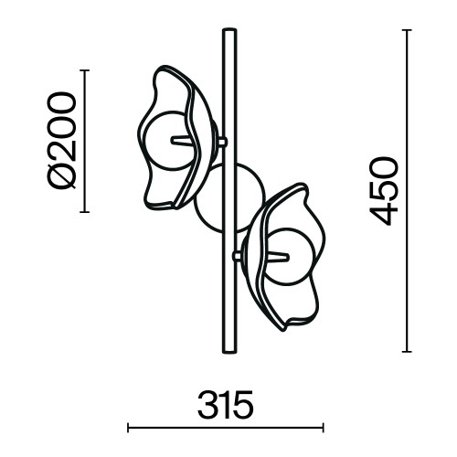Настенный светильник Maytoni Miracle MOD207WL-02BS