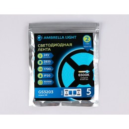 Светодиодная лента Ambrella Light LED Strip 24В 2835 14,4Вт/м 6500K 5м IP20 GS3203