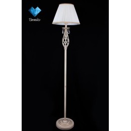 Торшер Eurosvet Amelia 10073/1 белый с золотом/прозрачный хрусталь Strotskis