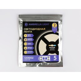 Светодиодная лента Ambrella Light LED Strip 12В 2835 4,8Вт/м 4500K 5м IP20 GS1002