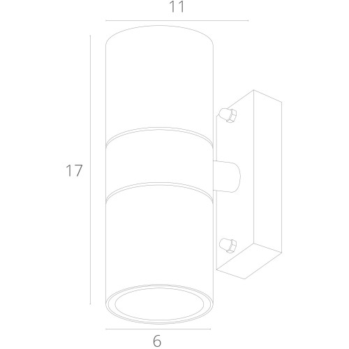 Уличный настенный светильник Arte Lamp Sonaglio A3302AL-2WH