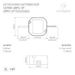 Блок питания Arlight ARPV-SP-24024 (24V, 1A, 24W) 040950
