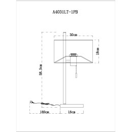 Настольная лампа Arte Lamp Proxima A4031LT-1PB