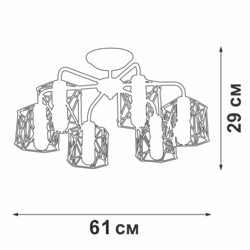 Потолочная люстра Vitaluce V4382-1/6PL