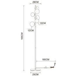 Торшер Arte Lamp Gemini A2243PN-6PB