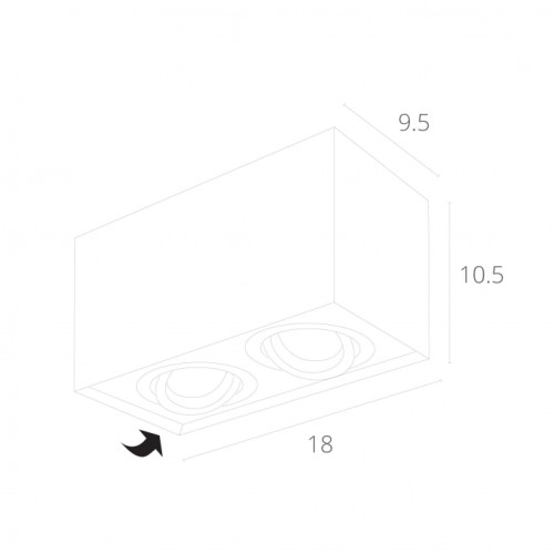 Потолочный светильник Arte Lamp Factor A5544PL-2BK