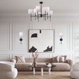 Люстра на штанге Eurosvet Notturno 60162/8 черный Smart a065663