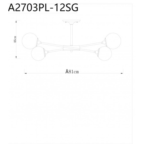 Люстра на штанге ARTE Lamp A2703PL-12SG