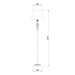 Торшер Eurosvet 01003/1 античная бронза 00000076778