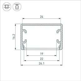 Алюминиевый профиль Arlight PLS-Lock-H16-SMT-2000 Anod 033224