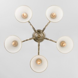 Люстра на штанге Eurosvet 60106/5 античная бронза