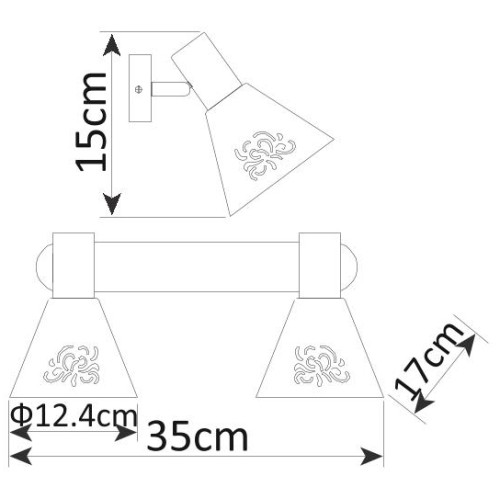 Спот Arte Lamp Cono A5218AP-2WG