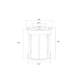 Ландшафтный светильник Outdoor Tubo O043DL-01S