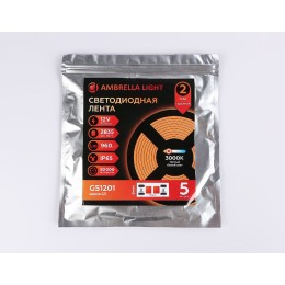 Светодиодная лента Ambrella Light LED Strip 12В 2835 9,6Вт/м 3000K 5м IP65 GS1201
