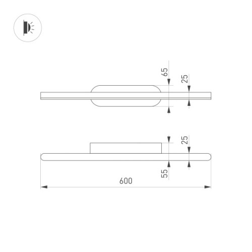Настенный светильник Arlight SP-TENERO-S600x45-13W 035718