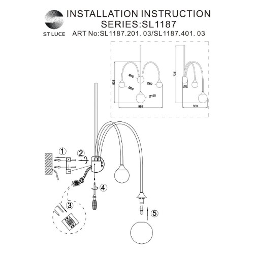 Бра ST Luce Vive SL1187.201.03