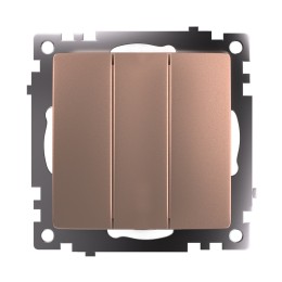 Выключатель трехклавишный Stekker GLS10-7108-02 Катрин 49174
