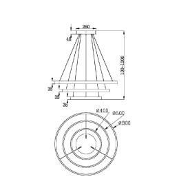 Подвесной светильник Maytoni Rim MOD058PL-L100B3K