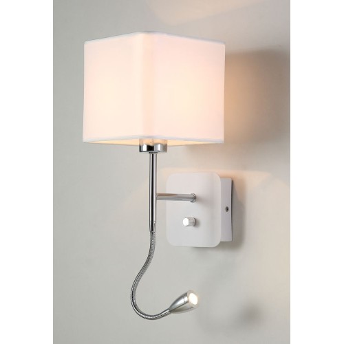 Бра Crystal Lux Paco AP2 Chrome/White