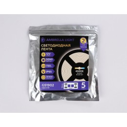 Светодиодная лента Ambrella Light LED Strip 12В 5050 7,2Вт/м 4500K 5м IP65 GS1902