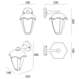 Уличный настенный светильник Arte Lamp Henry A1661AL-1BK